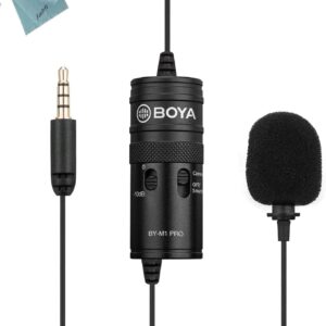 Boya Microphone pour appareils photo, ordinateurs portables, mobiles, noir, BY-M1