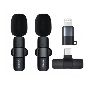 Qhot Micro Cravate sans Fil pour iPhone, Microphone Bluetooth Clip-on Lavalier sans Fil